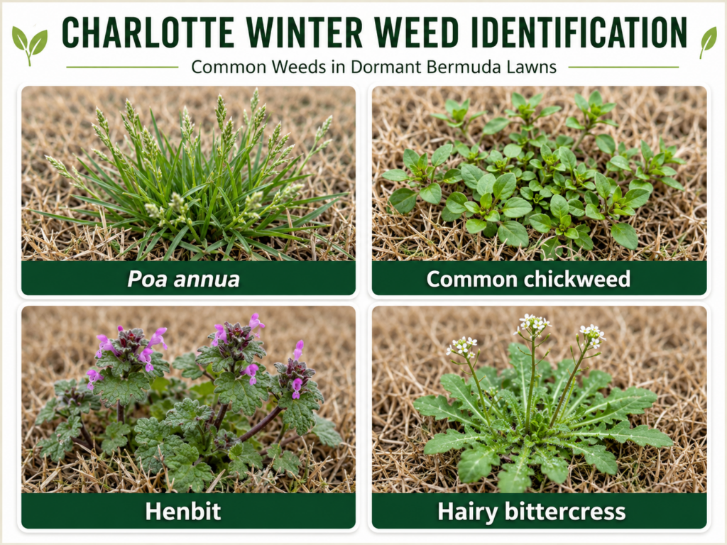 Charlotte winter weed identification graphic