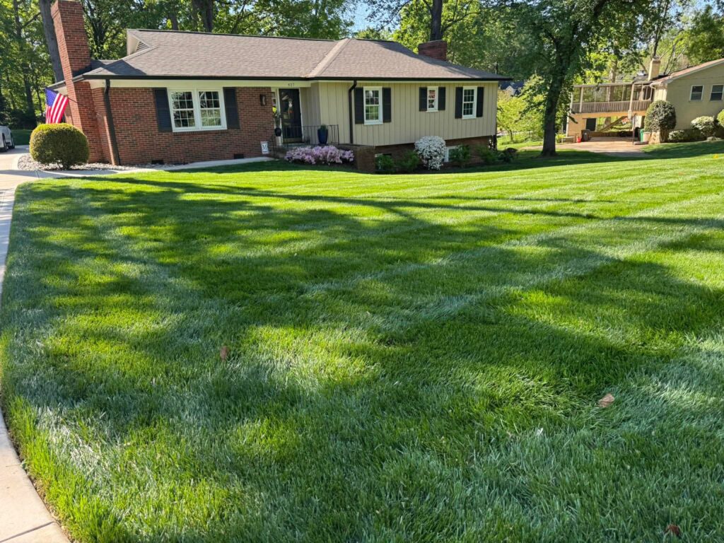 A beautiful lawn of a Advanced Turf Care's customer